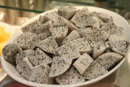 Dragon fruit slices it can be eaten の写真素材