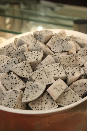 Dragon fruit slices it can be eaten の写真素材