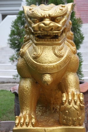 The Lion statue is china Style の写真素材
