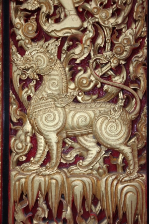 Lion Thai art Pattern form Thailand の写真素材