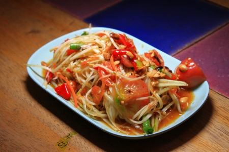 Green papaya salad の写真素材
