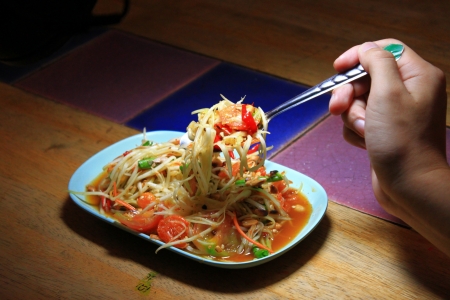 Green papaya salad の写真素材