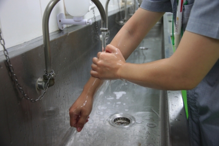 Cleaning Arm In the correct manner の写真素材