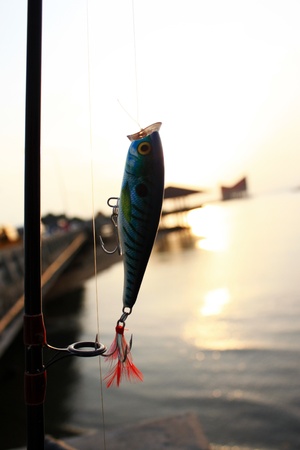 Popper Fishing artificial lure の写真素材