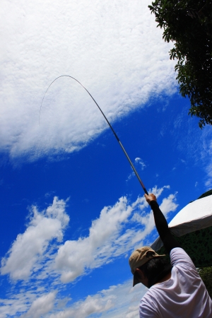 fishing man in a Japan Stylesの写真素材