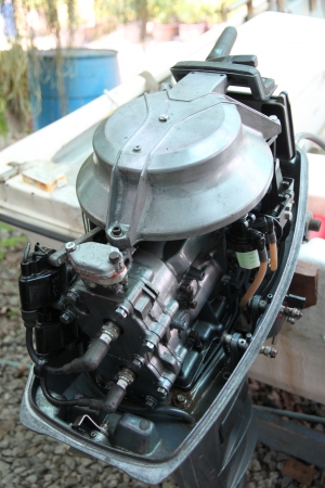 closeup Outboard engines の写真素材