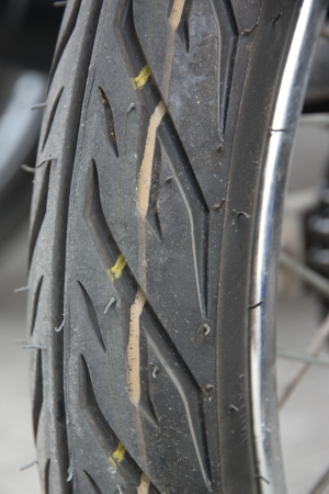 Lateral Motorcycle tire Style の写真素材