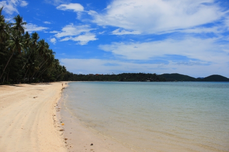 Seaside in Bright blue skyの写真素材