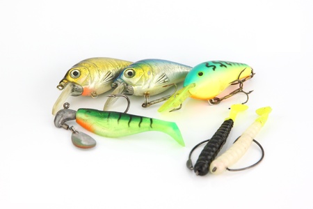 The lure fishing Made of wood and rubber trees.It make Color Afterwards.の写真素材