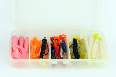 The lure fishing Made of wood and rubber trees.It make Color Afterwards.の写真素材