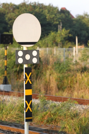 Aware of the warning signs of Train の写真素材