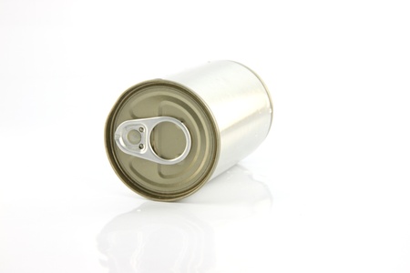 Action Aluminum canned on the white background.の写真素材