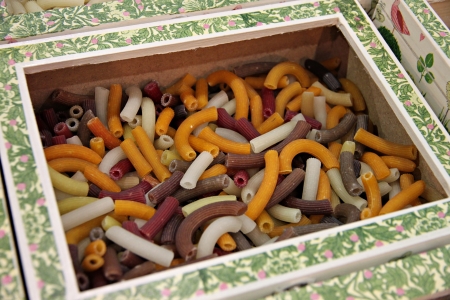 Macaroni line made from rice の写真素材