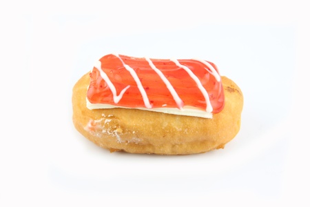 White Cream Sushi Donuts on a white background 