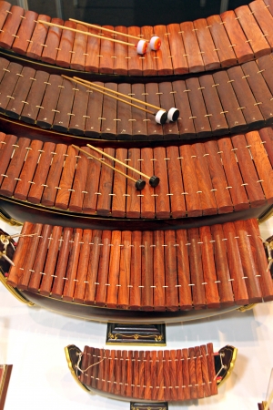 The Musical instrument of Thailand,The name is Xylophone の写真素材