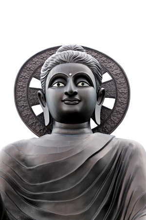 Buddha statues of Buddhism on White background.の写真素材