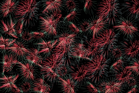Variety of colors Mix Fireworks or firecracker in the darkness.の写真素材