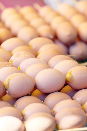 Eggs grill in a Domestic food,Thailand.の写真素材