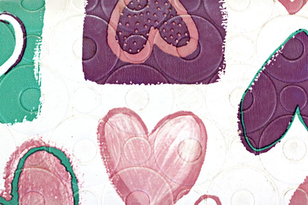 Heart pattern on the pocket for background.