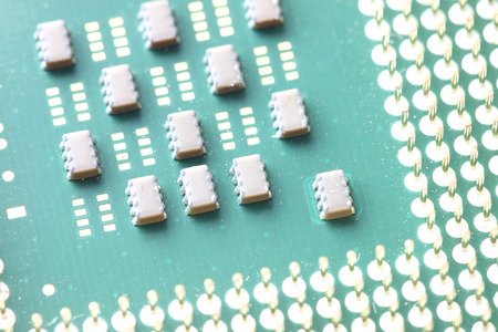 Focus the microprocessor CPU of computer for background.
