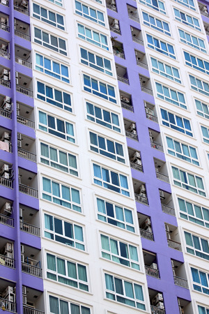 condominium of modern building in business district.の写真素材