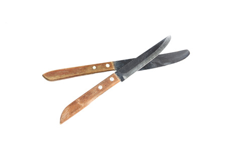 traditional knife of Thailand on white background.