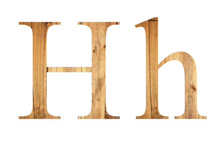 font of old wood in uppercase and lowercase version.の写真素材