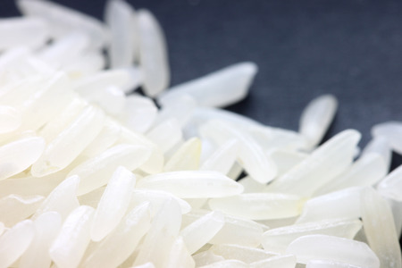 rice grain in macro for food background.の写真素材