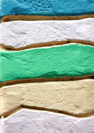 art patterns of walls with colorful for the background.の写真素材