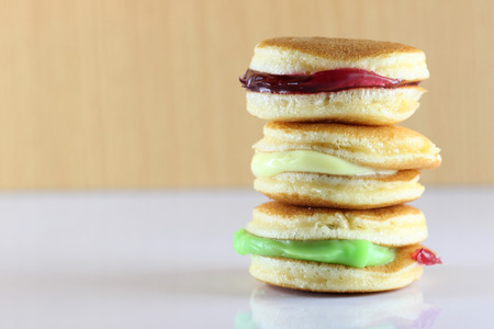 Thailand macaroon for foods background.の写真素材