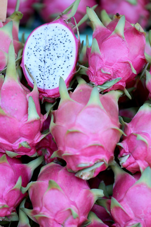 Fresh Dragon fruit in the foods market.の写真素材