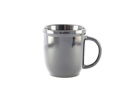 black cup isolated on white background.の写真素材