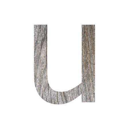 wooden font isolated on white background.の写真素材