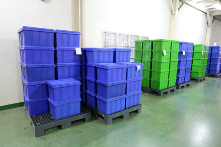 Plastic box products in the industry.の写真素材