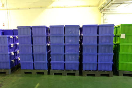 Plastic box products in the industry.の写真素材