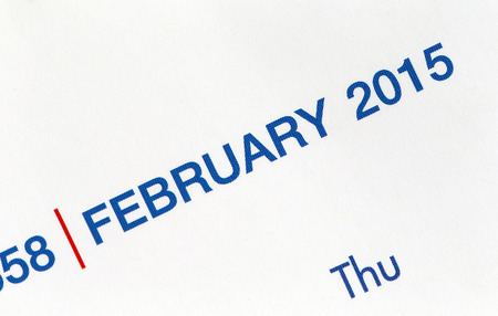The Picture Text on calendar show in monthly of 2015.の写真素材
