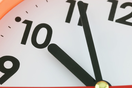 Clock face in time concept,macro image.