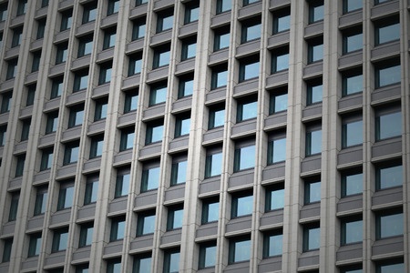 Windows of Modern Business Office Building in downtown for background design.の写真素材