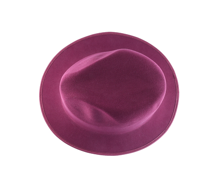 Purple sombrero fashion isolated on white background and have clipping paths.の写真素材