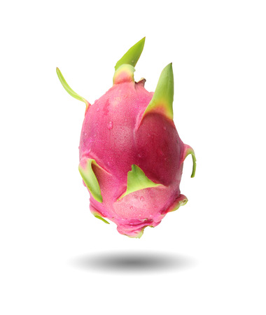 Dragon fruit isolated on white background and have clipping paths.の写真素材