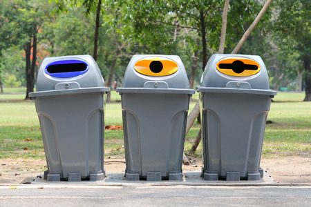 Trash Classify of object filth to the use for recycled,concept of reducing global warming and the environment.の写真素材