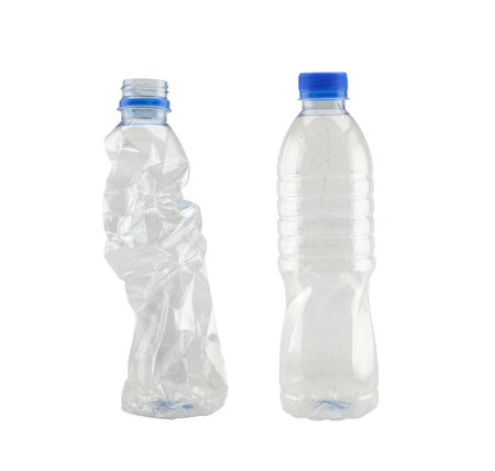 plastic bottle isolated on white background and have clipping paths to easy deployment.の写真素材