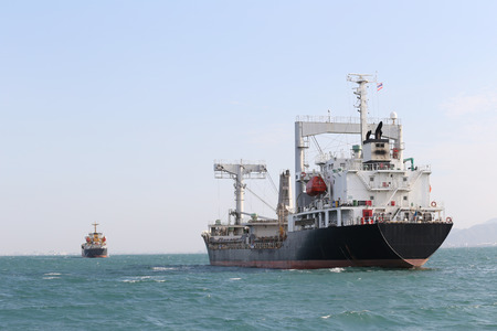 Marine cargo ship in sea,Transportation International of logistic Business.の写真素材