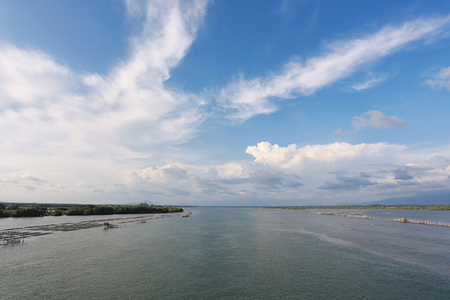 Coast of Chanthaburi province daytime in Thailand,view sea of nature outdoor of Landscape and blue sky background.の写真素材