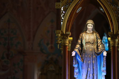 Blessed Virgin Mary Statue in the christ church.のeditorial素材