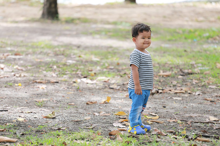Asian child boys in happy emotion about two years old,concept of health Happiness of children by age.の写真素材