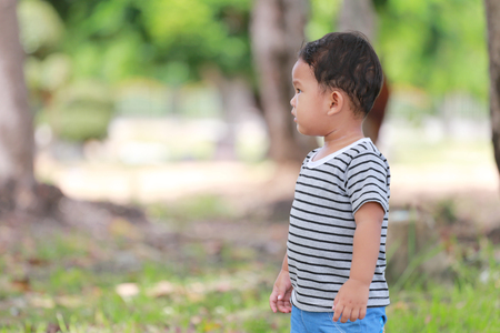 Asian child boys in happy emotion about two years old,concept of health Happiness of children by age.の写真素材