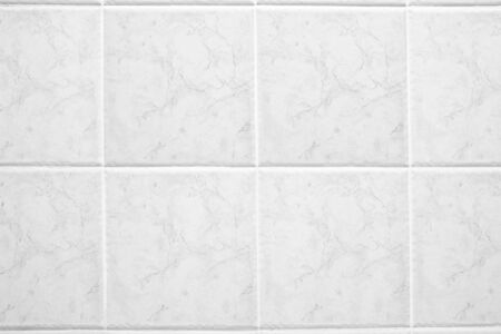 White quadrate marble tiles in the bathroom.の写真素材