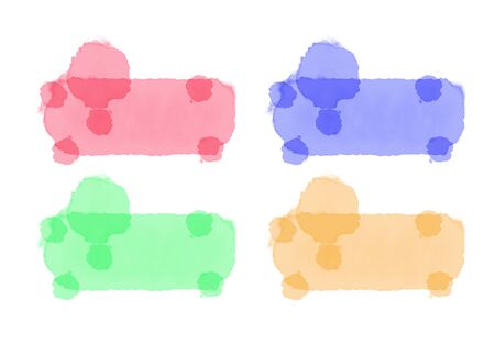 Set of Abstract watercolor background,Art painting watercolor for backdrop.の写真素材