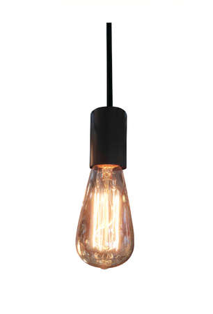 Vintage lamp isolated on white background and have clipping paths function for easy to use design.の写真素材